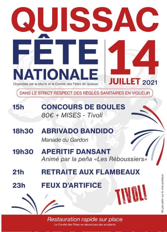 14 juillet Fête Nationale à Quissac
